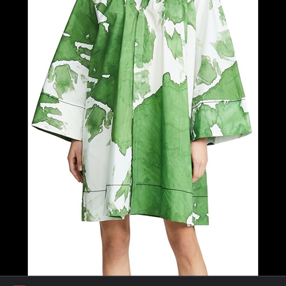 Bassike motley tie dye dress green mini short